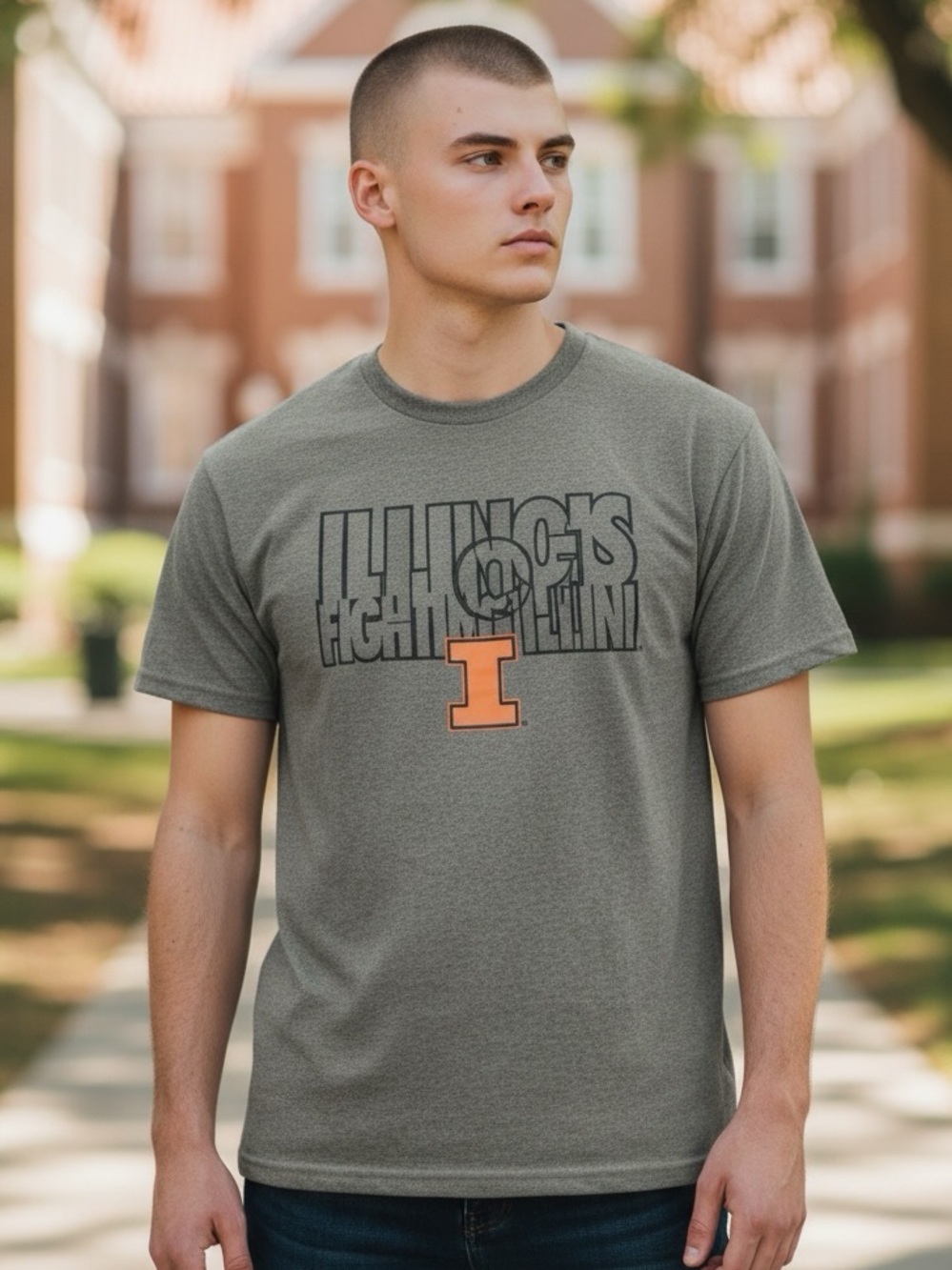 Russell Athletic Illinois Fighting I Tee 3XL 54-56